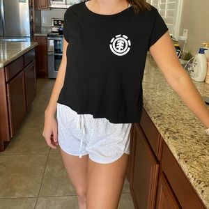 Element Cropped Black Shirt